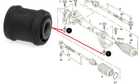 Do koszyka 701419081A VAG Silentblock mocowania maglownicy