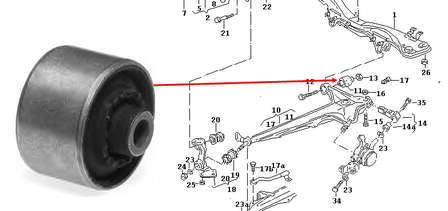 4D0511523C VAG Silentblock wahacza tylnego dolnego