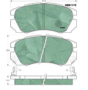 Klocki hamulcowe przednie tarczowe TRW GDB1179 cena, od 17,95 USD