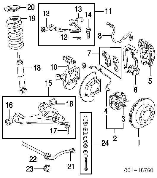 Klocki hamulcowe przednie tarczowe 14D784CH AC Delco