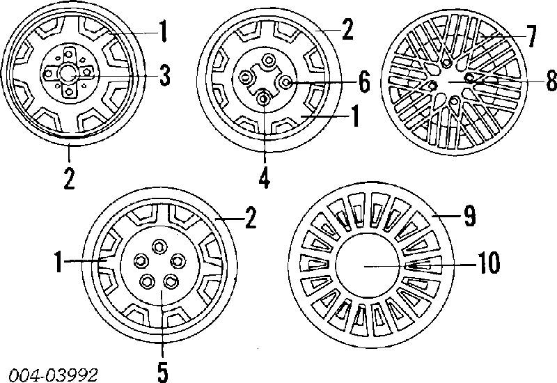 Nakrętka koła 06500092 Chrysler