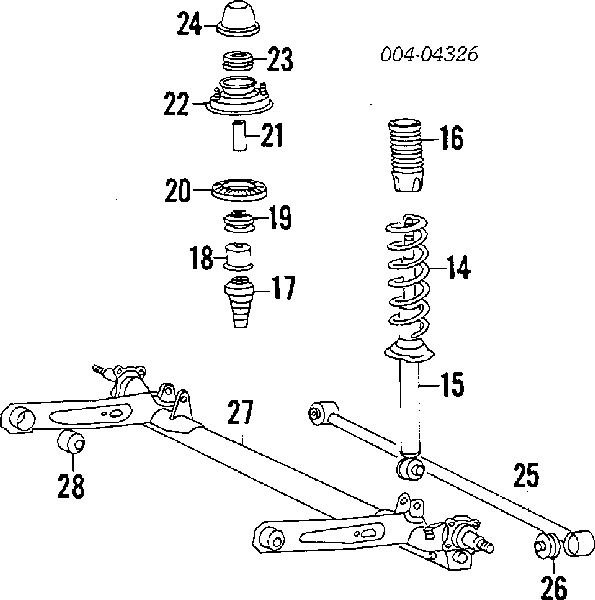 Silentblock drążka poprzecznego (zawieszenia tylnego) MB584084 Mitsubishi