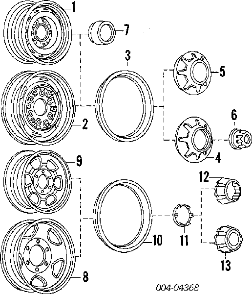 Nakrętka koła 3880A008 Mitsubishi