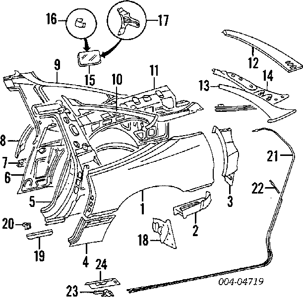 Zatrzask klapki wlewu paliwa MB642442 Mitsubishi