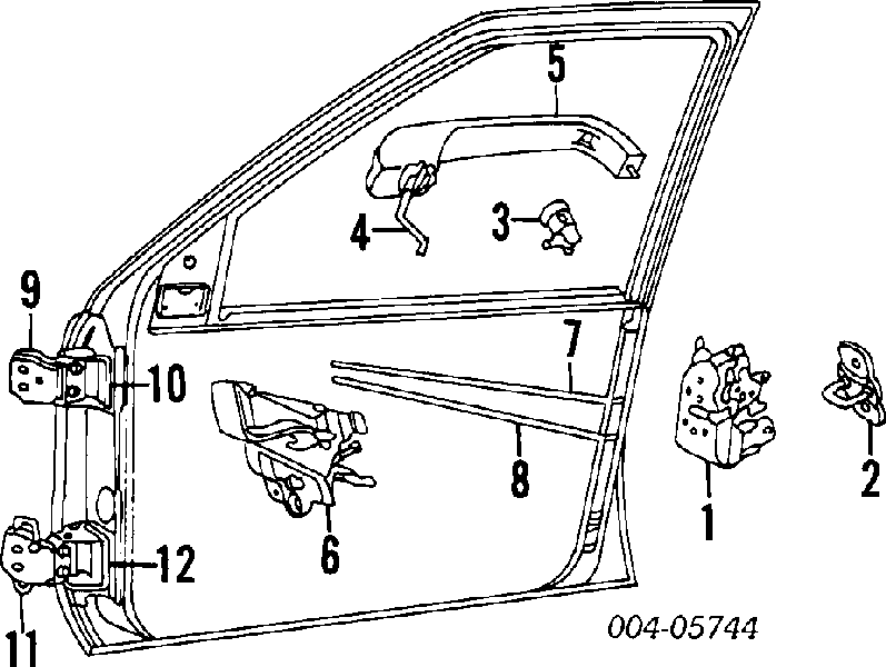 Do koszyka Zamek drzwi przednich lewych Jeep Grand Cherokee  