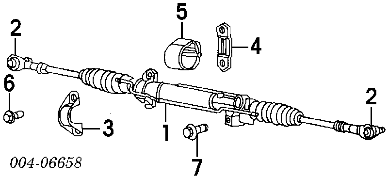 4874878 Chrysler listwa kierownicza (maglownica)