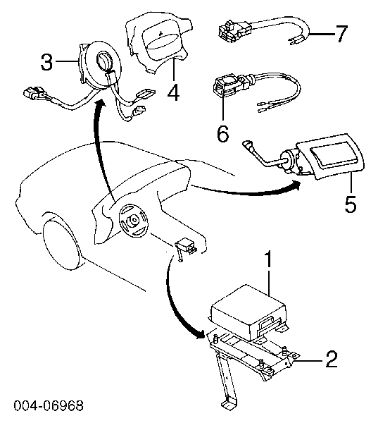 Pierścień kontaktowy AIRBAG, taśma kierownicy  EASMS006 NTY