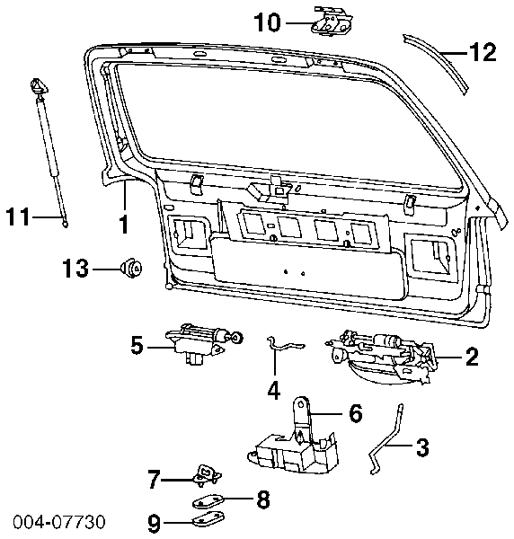 Amortyzator bagażnika Jeep Cherokee
