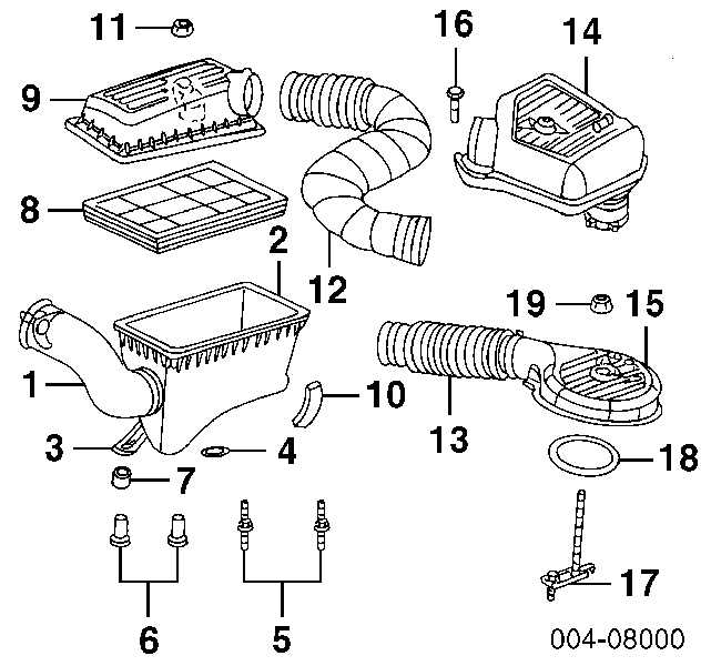 Zestaw uszczelek silnika górny 537540 Elring