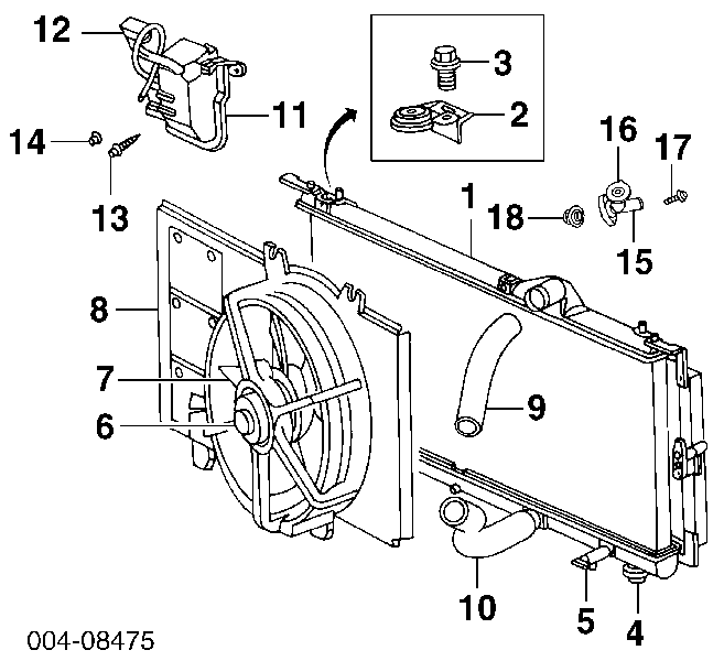 Pokrywa (korek) chłodnicy CC3053 BGA