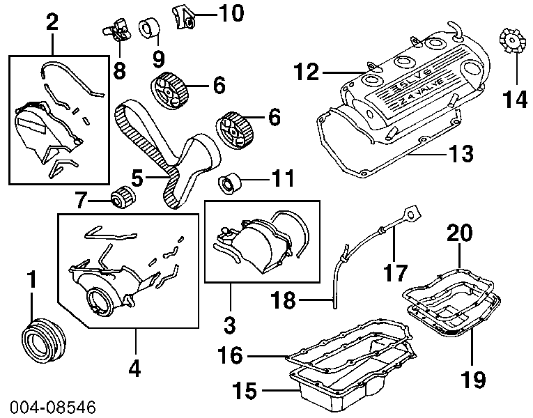 Pasek rozrządu Chrysler Sebring (JR)