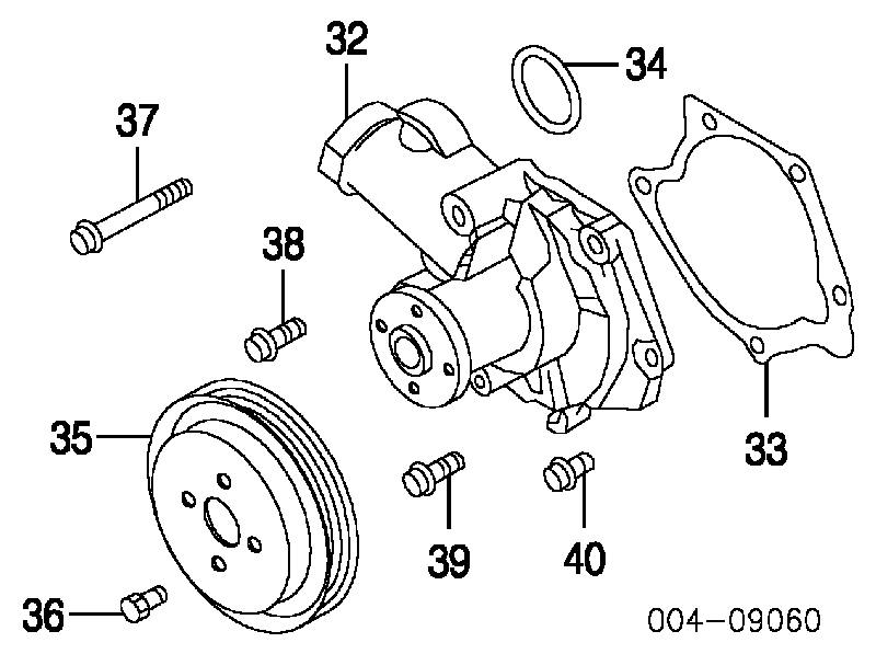 Uszczelka kołnierza (trójnika) układu chłodzenia Audi A4 B5 (8D2)