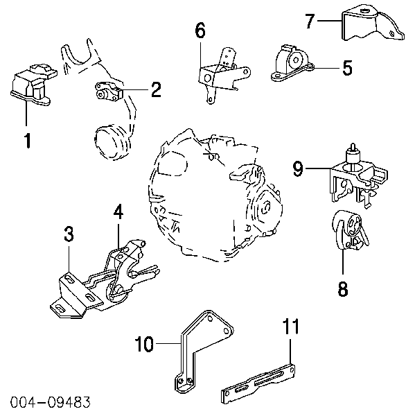 4861273AA Chrysler Poduszka (podpora) silnika lewa