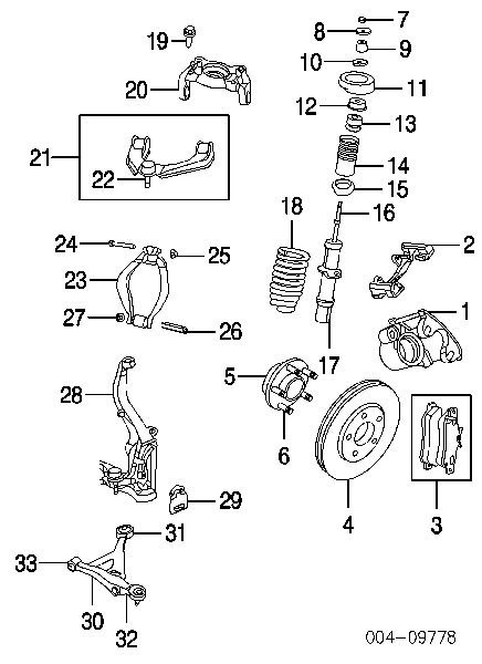 4764453AA Chrysler silentblock przedniego wahacza dolnego