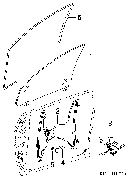 04894537AA Chrysler mechanizm podnoszenia szyby drzwi przednich lewych