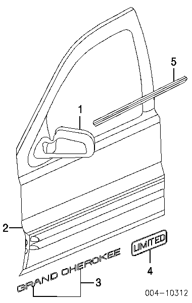 55155224AD Chrysler Lusterko wsteczne prawe
