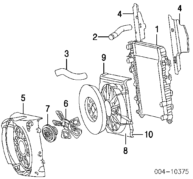 52079718AD Chrysler Sprzęgło wiskotyczne wentylatora chłodzenia