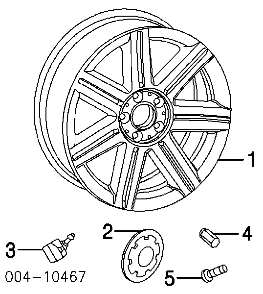 5096856AA Chrysler śruba koła