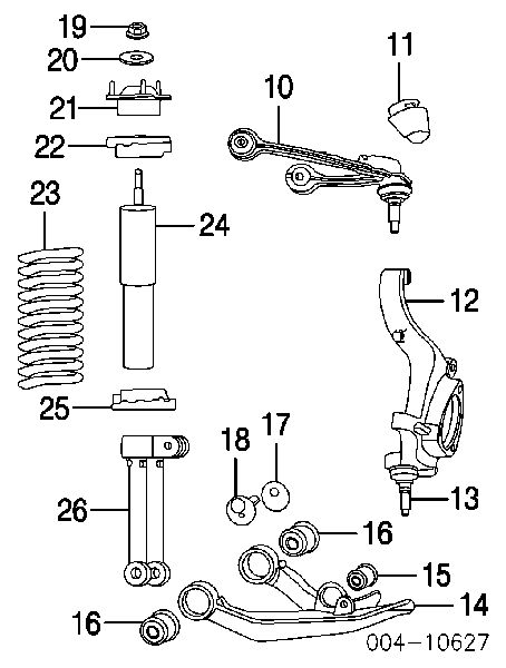 52088650AE Chrysler Amortyzator przedni