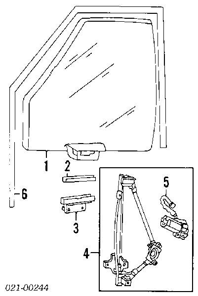 Mechanizm podnoszenia szyby drzwi przednich prawych Alfa Romeo 164 (164)