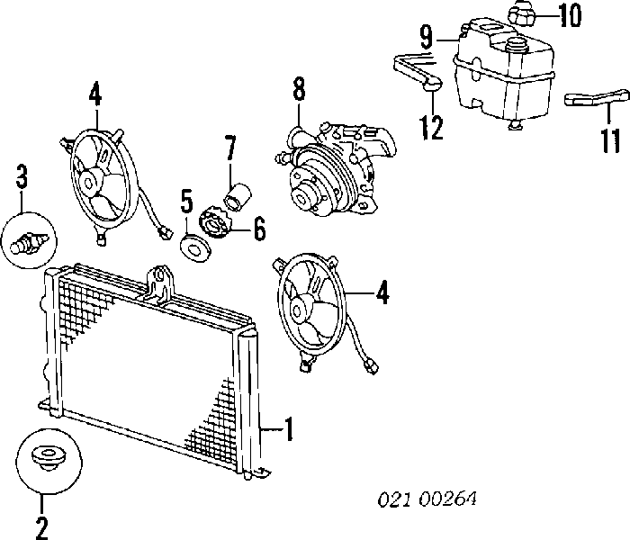 60506988 Fiat/Alfa/Lancia czujnik temperatury płynu chłodzącego (włączenia wentylatora chłodnicy)