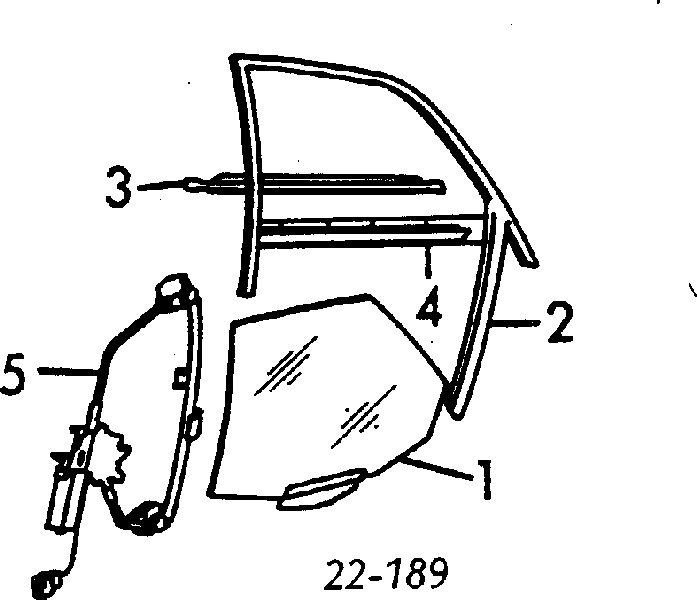 443837398D VAG Mechanizm podnoszenia szyby drzwi przednich prawych