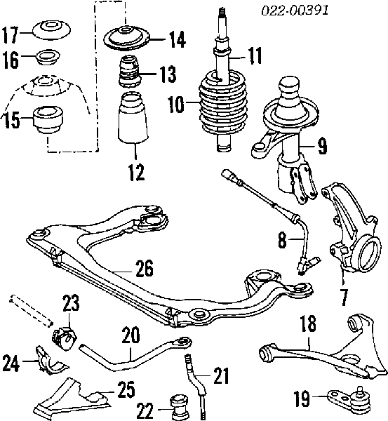 Tuleja stabilizatora przedniego VAG 893411327E cena, od 1,47 USD