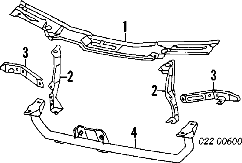 Osłona chłodnicy górna (panel mocowania reflektorów) Audi A6 (4A, C4)