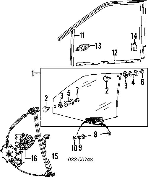 893837397B VAG Mechanizm podnoszenia szyby drzwi przednich lewych