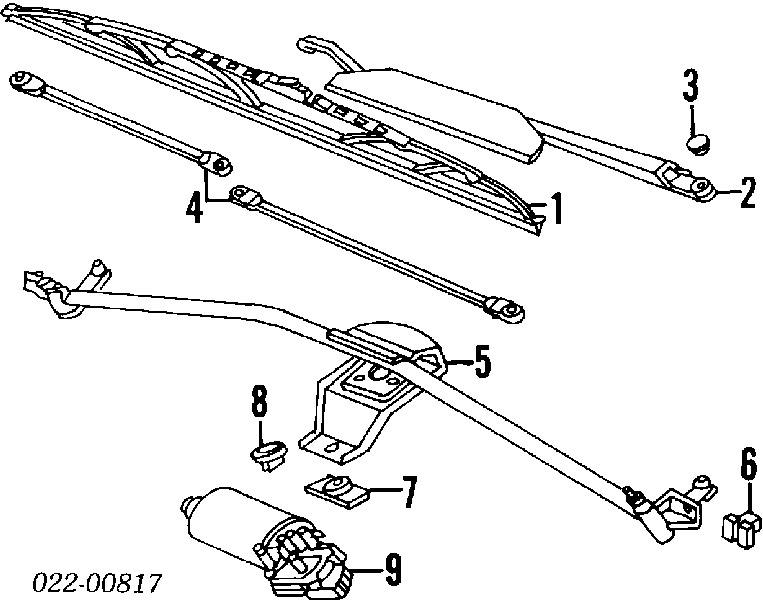 Ramię wycieraczki szyby przedniej Audi A4 Avant B5 (8D5)