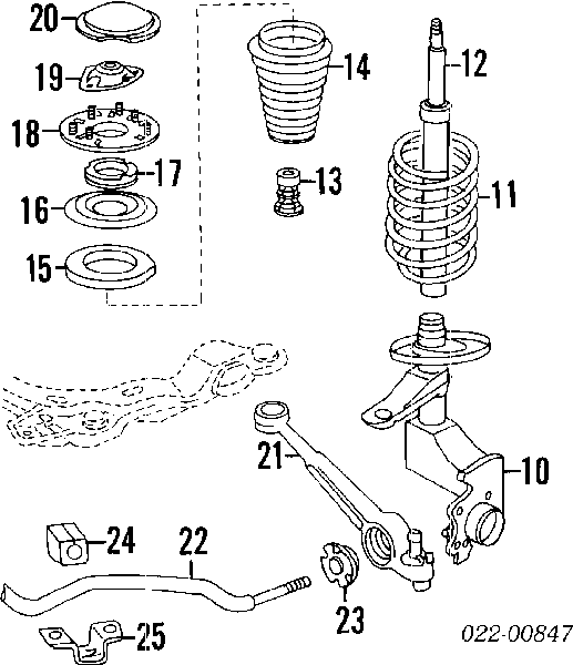 4A0413031K VAG Amortyzator przedni