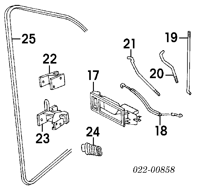 Zawias drzwi przednich Audi 100 (4A, C4)