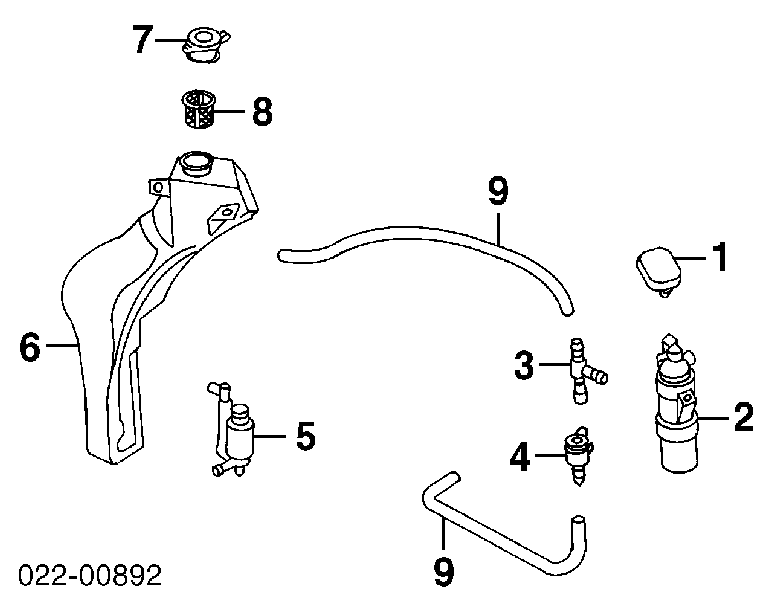 Trójnik układu spryskiwacza szyby Audi A6 (4G2, 4GC, C7)