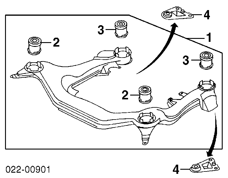 Korpus osi przedniej Audi A4 B5 (8D2)