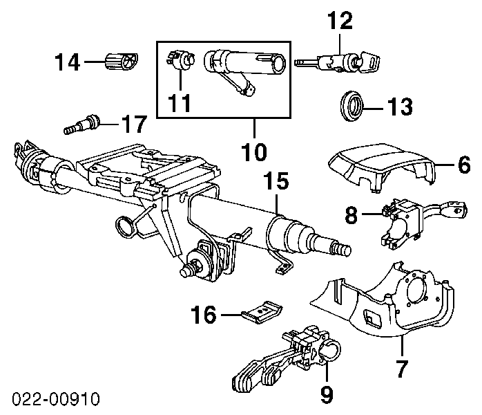 Kolumna (wał) kierownicza (kierownicy) Audi A6 (4B2, 4B4, C5)