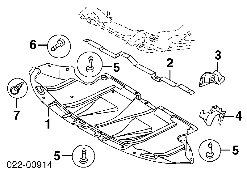 Śruba ochronna silnika Audi 100 (4A, C4)