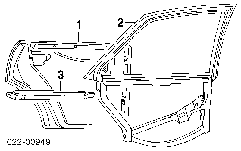 Drzwi tylne prawe Audi A4 B5 (8D2)