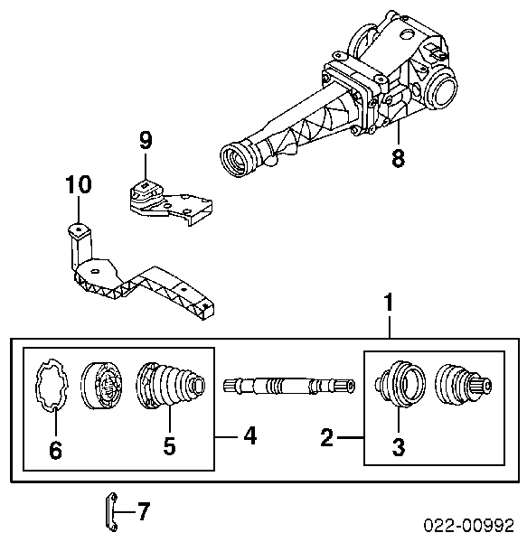 Przegub homokinetyczny zewnętrzny tylny G1A021PC Pascal