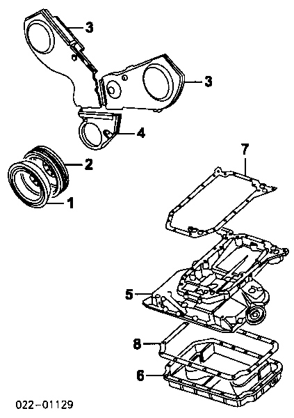 Osłona paska rozrządu dolna Audi A4 B5 (8D2)