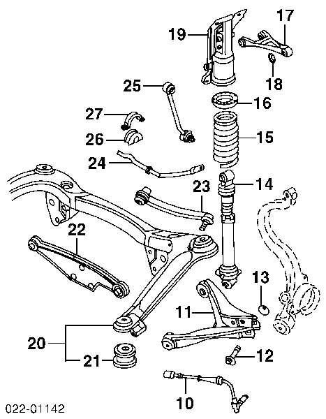 8D0511327C VAG tuleja stabilizatora tylnego