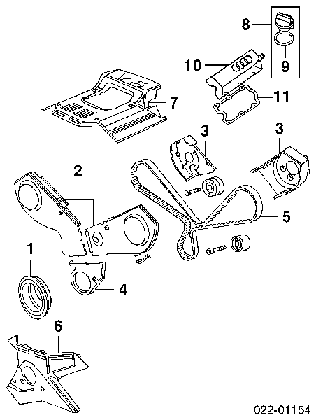 078103483E VAG uszczelka pokrywy zaworowej silnika