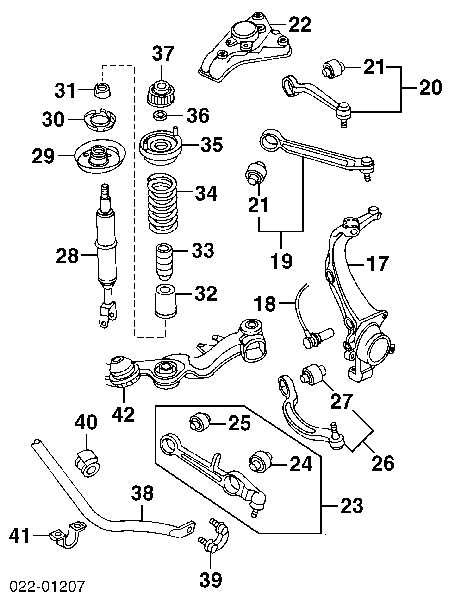 Stabilizator przedni Audi A6 (4B2, 4B4, C5)