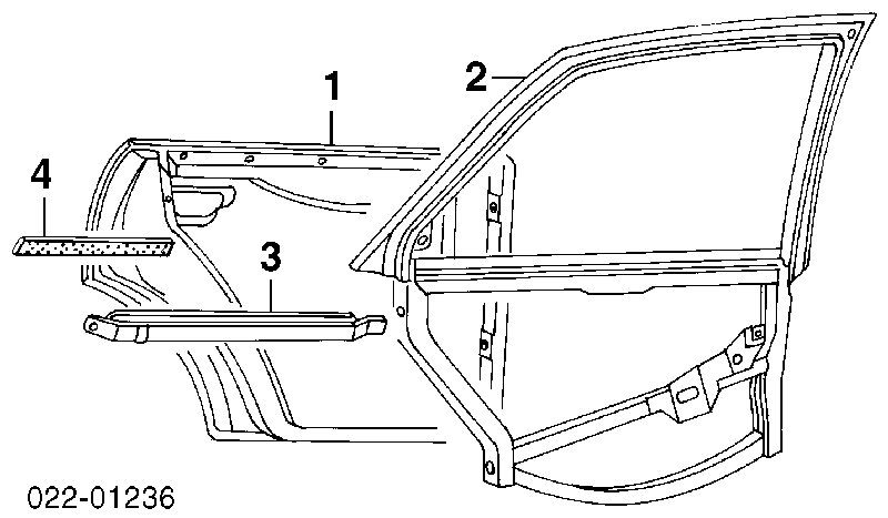 4B0833052 VAG Drzwi tylne prawe
