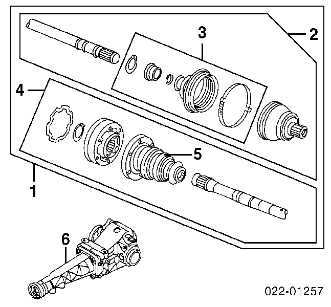 Osłona przegubu półosi tylnej zewnętrzna Audi 100 (4A, C4)