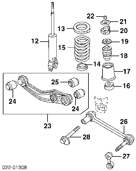 Amortyzator tylny Audi A8 4D2, 4D8