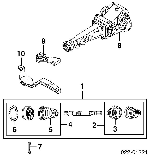 Reduktor mostu tylnego Audi A4 B5 (8D2)