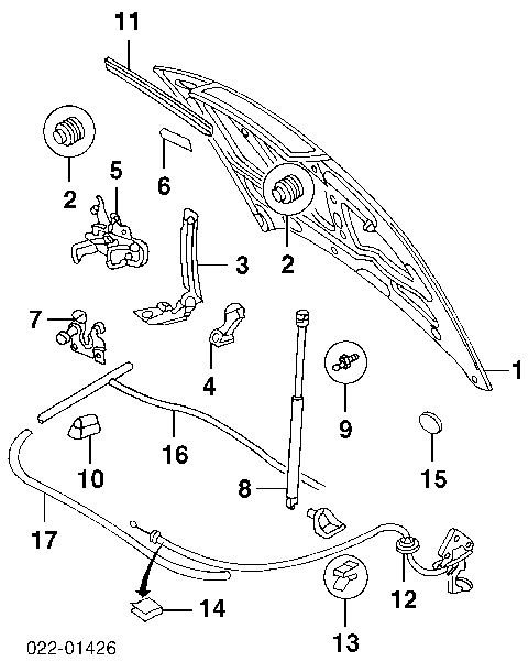 Maska silnika Audi A6 (4B, C5)