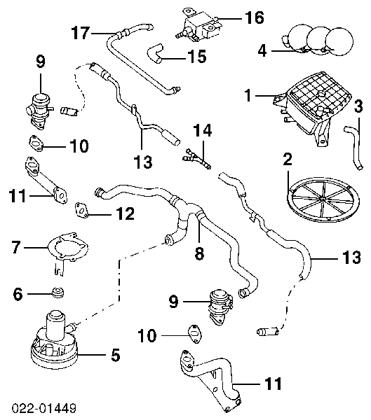 Zawór dopływu powietrza wtórnego Audi A4 B6 (8E2)