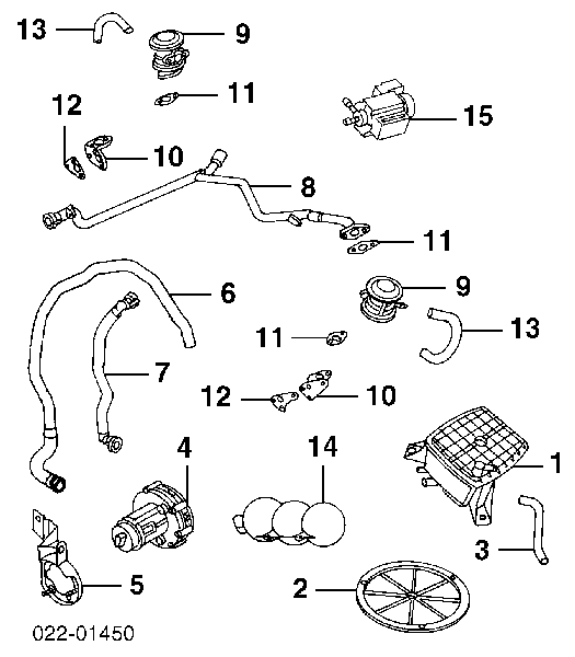 Do koszyka 077906283 VAG Zawór-przełącznik regulatora klap kolektora ssącego
