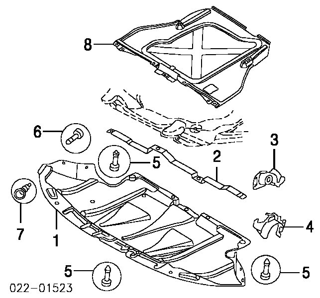 Osłona silnika przednia Audi A6 (4B, C5)